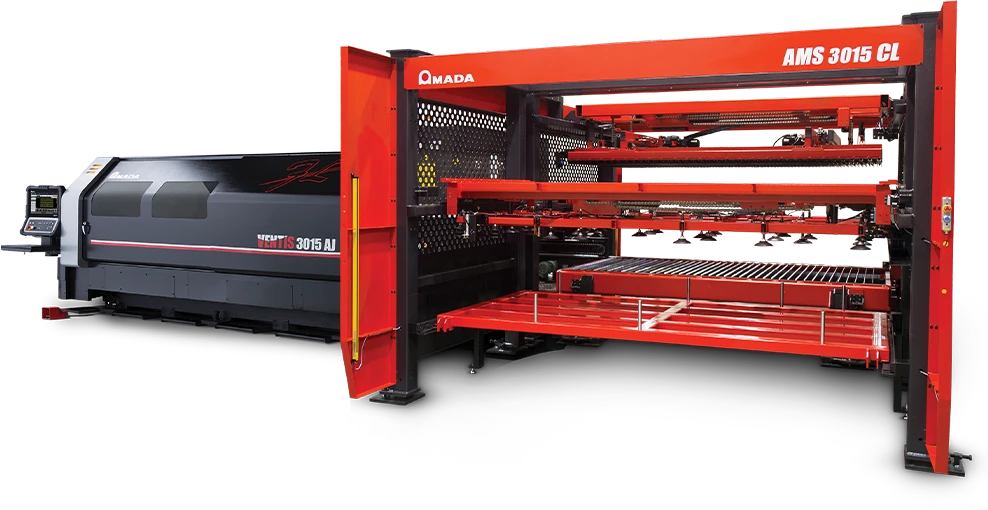VENTIS Laser Cutting System with AMS 3015 Cycle Loader Modular Automation Solution
